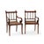 This elegant vintage armchair crafted in warm cherry wood, featuring graceful scrolled arms, distinctive arrow-form back...
