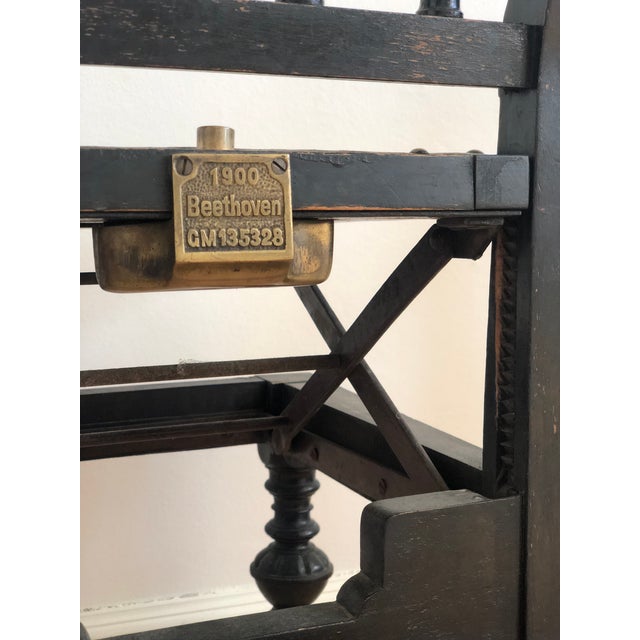 1900 - 1909 Victorian Adjustable Music Chair Beethoven 1900 For Sale - Image 5 of 12