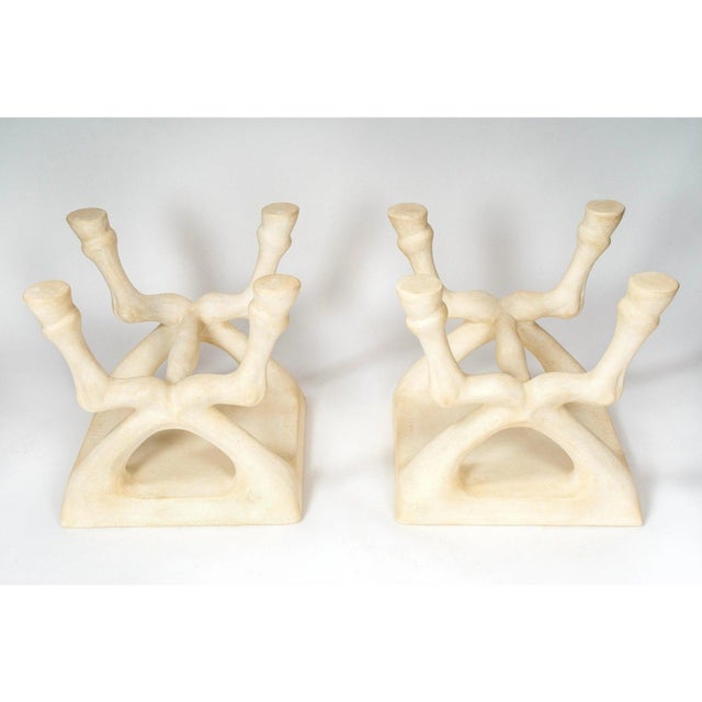 Ivory Late 20th Century John Dickinson Attributed Hoofed Side Tables - A Pair For Sale - Image 8 of 12