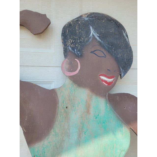 Vintage 1960's 7-Foot Tall Hand Painted Plywood Cutouts - Ike & Tina Turner Revue For Sale - Image 6 of 18