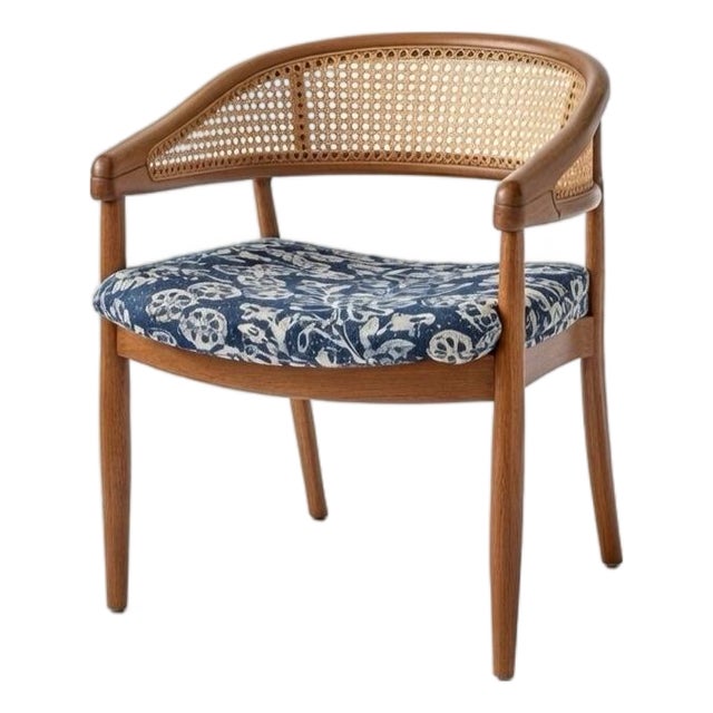 Mid 20th Century Beautiful Beech and Cane Mid-Century Chair For Sale