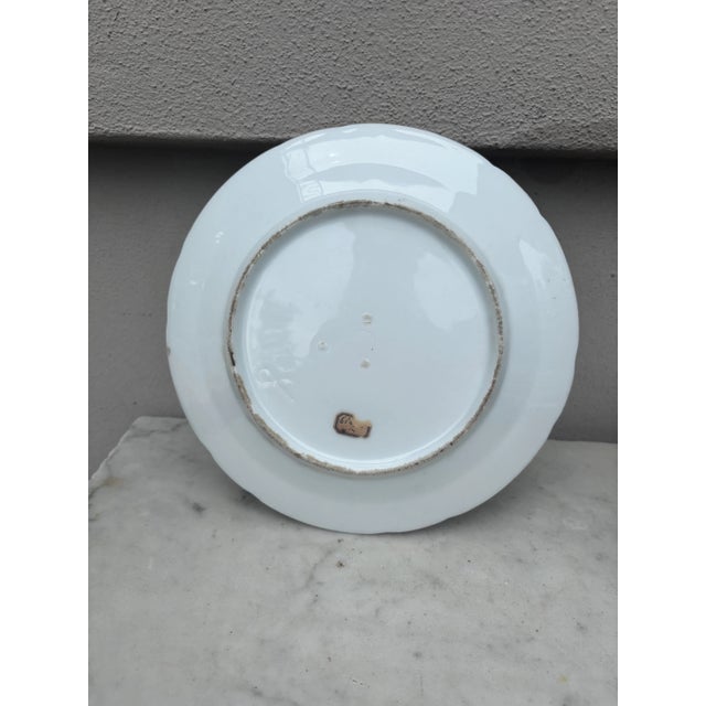 Early 19th Century Early 19th Century French Flowers Porcelain Plate For Sale - Image 5 of 5