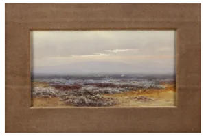 Charles Edward Brittan, High Moorland Landscape in the Mist, Watercolor