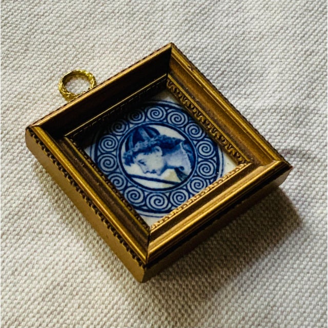 Josiah Wedgwood Antique Wedgwood Etruria Fireplace Tile - Framed London House Memento, Diplomat's Estate For Sale - Image 4 of 18