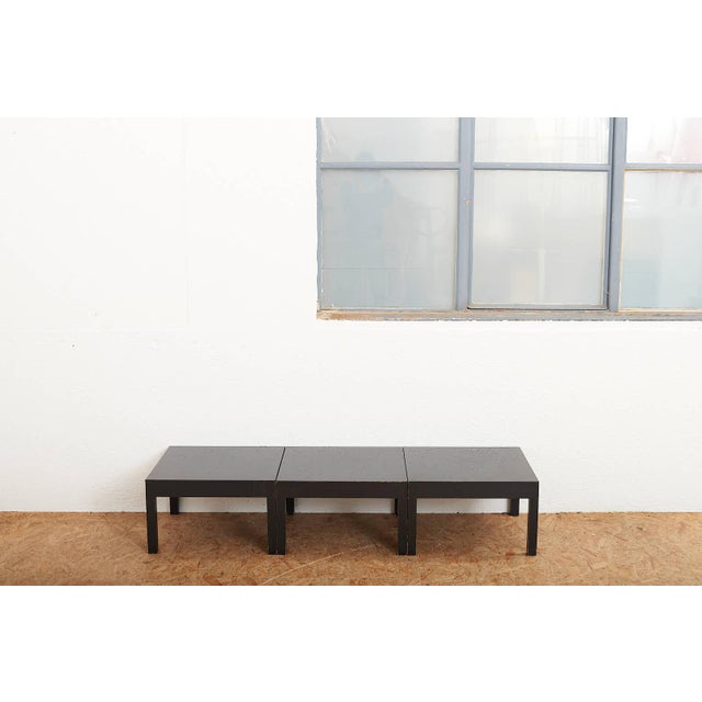 Vintage Nesting Tables in Wood Lacquered Black by Ulrich P. Wieser for Wohnbedarf, 1958, Set of 3 For Sale - Image 16 of 17