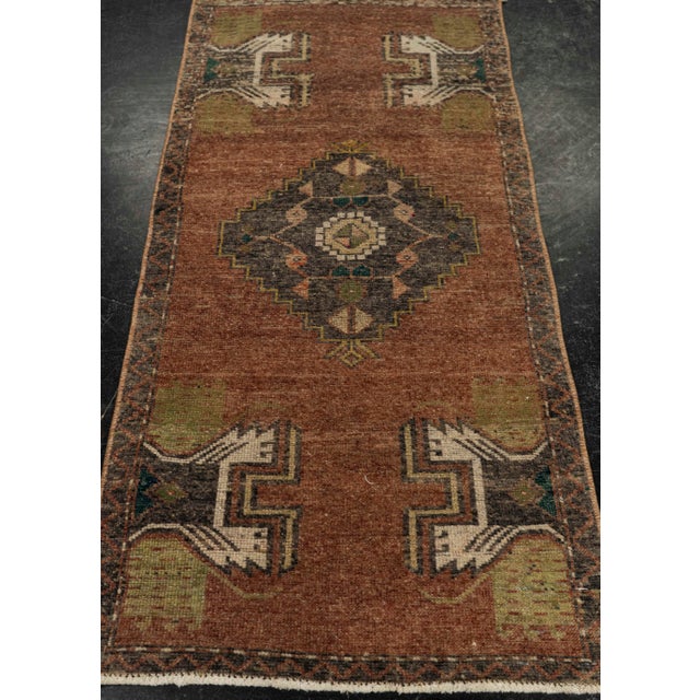 Turkish Mini Rug Oriental Hand Knotted Vintage Rug 1'7" x 3'4" #21275 Explore a curated collection of hallway runners,...