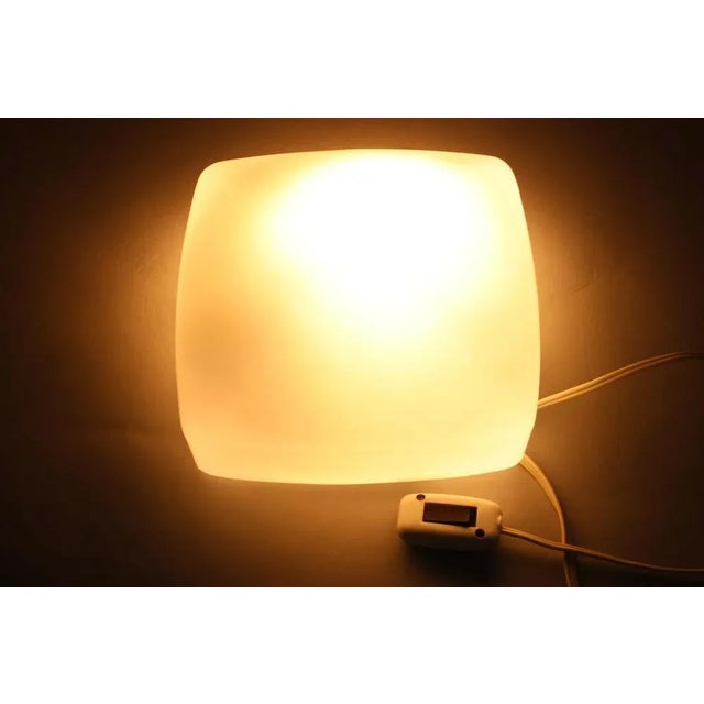 Milk Glass Wall Lamp, Czechoslovakia, 1970s For Sale - Image 6 of 9