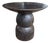Round Side Table Crafted From Mango Wood, Dark Brown Finish For Sale