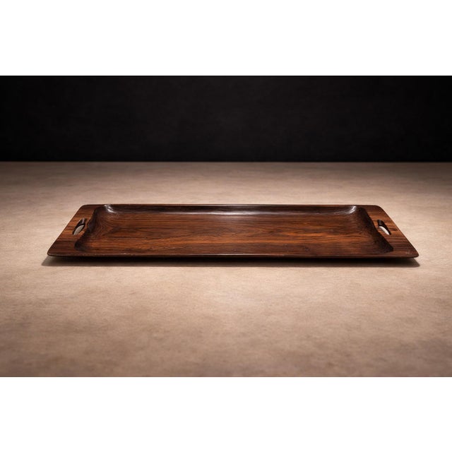 Jean Gillon Brazilian Mid-Century Modern Tray in Rosewood, Jean Gillon, 1960s For Sale - Image 4 of 9