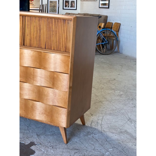1960s Newly Refinished Mid Century Modern High Dresser by Edmund Spence For Sale - Image 5 of 9