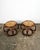 Mid 20th Century Vintage Thonet Style Bent Wood Cane Side Table Ottomans- A Pair For Sale - Image 5 of 12