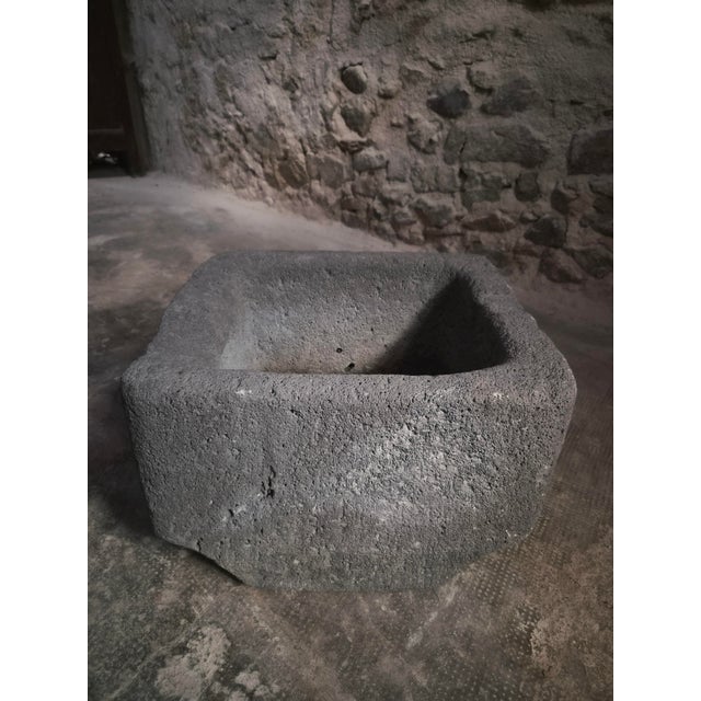 Antique French Volcanic Stone Trough Sink, 1700s For Sale - Image 5 of 18
