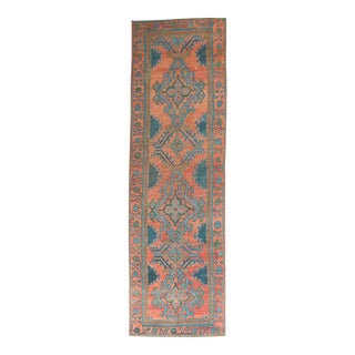 Wide Antique Turkish Oushak Runner, 3'8'' X 12'8'' For Sale