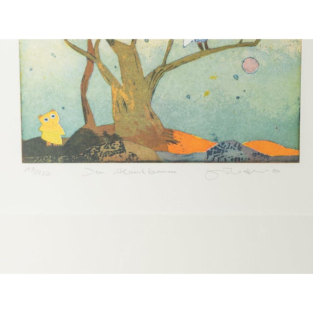 Contemporary Jutta Votteler, Im Abendbaum, Color Etching For Sale - Image 3 of 5
