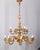 Chandelier with a structure in gilded and decorated cast bronze, two tiers with 12 lights, Classic style, made in Italy in...