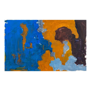 Robert O'Meara Abstract in Blue and Brown Oil