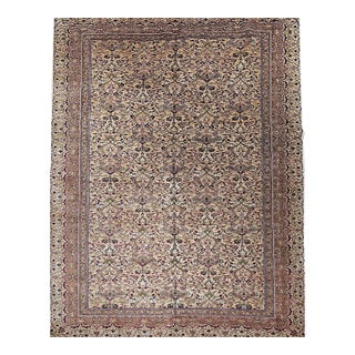 Vintage Turkish Hereke Room Size Rug, Handwoven Wool, Allover Pattern, 7' x 10' For Sale