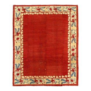 Pasargad DC Red Color Antique Chinese Art Deco Rug For Sale
