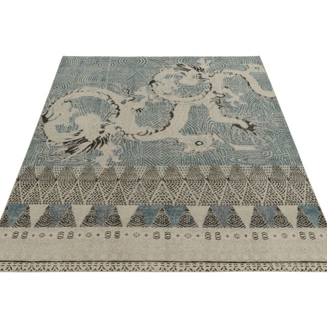 Chinese Rug & Kilim’s Oversized Lucky Waters Rug, 13x19 For Sale - Image 3 of 7