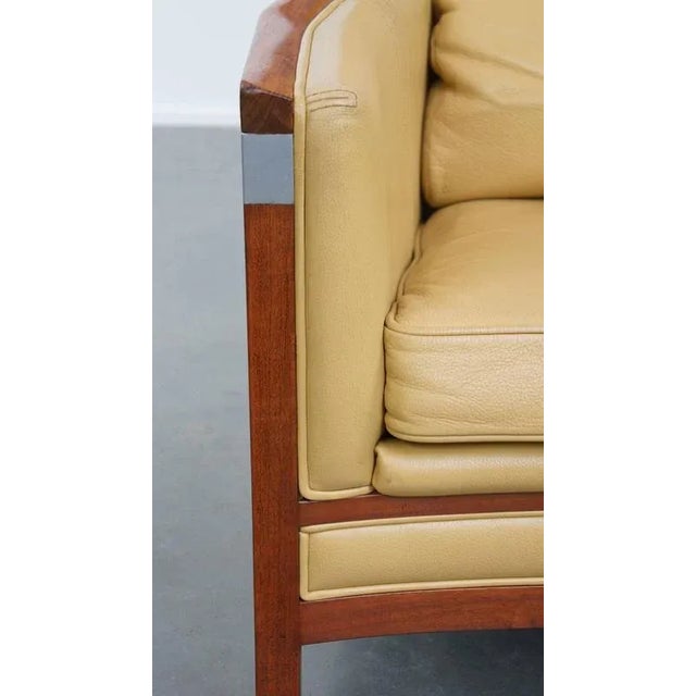Art Deco Decoforma Series High Back Armchair in Yellow Leather from Schuitema For Sale - Image 12 of 16