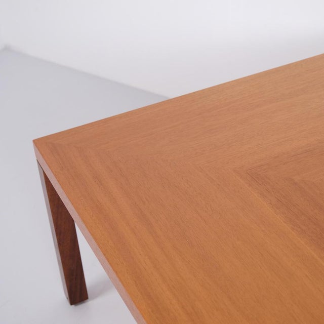 1960s Large Square Coffee Table in Light Mahogany by Erik Jørgensen Møbelfabrik, 1960s For Sale - Image 5 of 10