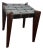 Edmond J Spence Midcentury MCM Teak and Leather Stool Ottoman For Sale