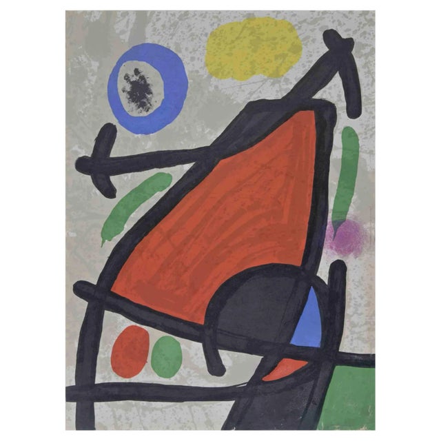 Joan Miró, Composition from Derrière le Miroir, Magazine Page Lithograph, 1963 For Sale