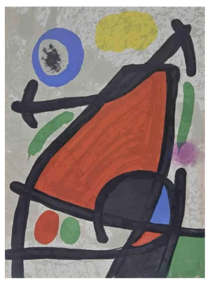 Joan Miró, Composition from Derrière le Miroir, Magazine Page Lithograph, 1963
