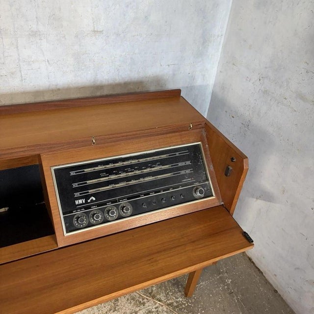 Vintage HMV Teak Radiogram, 1960s For Sale - Image 4 of 7