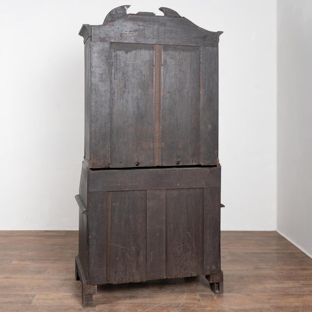 Late 18th Century Danish Black Painted Oak Secretary Bureau For Sale - Image 10 of 10