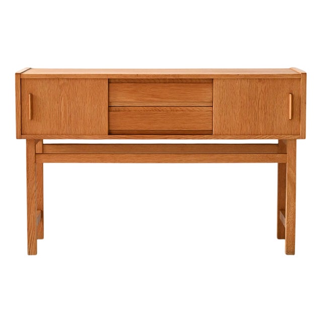 Vintage Scandinavian Sideboard in Light Teak, 1960s For Sale