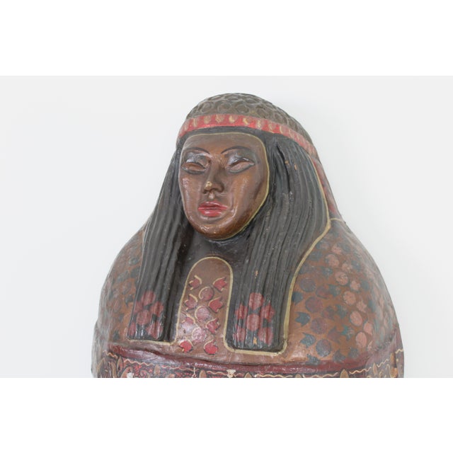 1st Half 20th Century Polychrome Theater Papier-Mâché Sarcophagus Cover, 1950s For Sale - Image 3 of 11