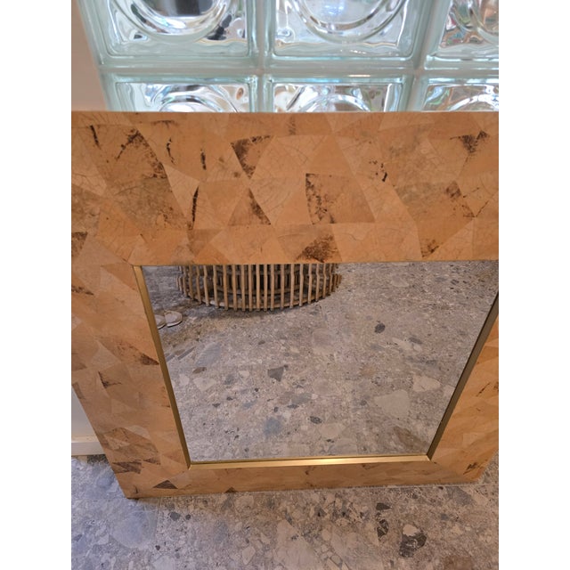 Large Vintage Coconut Shell Mirror For Sale In Dallas - Image 6 of 11
