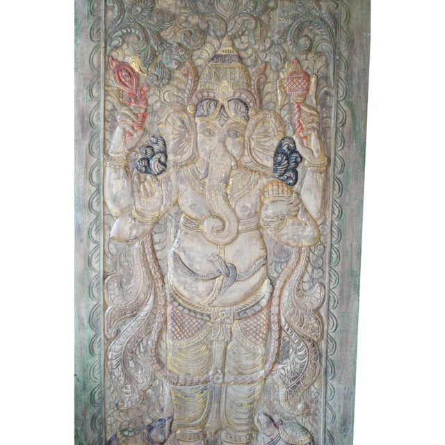 Elevate the energy of your home with this exquisite Vintage Ganesha Wall Art Panel. Hand-carved from premium wood, this...