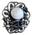 1910s Late Victorian/Edwardian Filigree Mother of Pearl Brooch For Sale