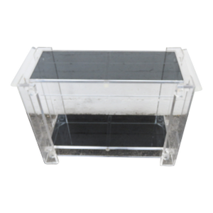 Lucite Two Tier Smoke Glass Top Bar Buffet Server Tea Coffee Cart 6098