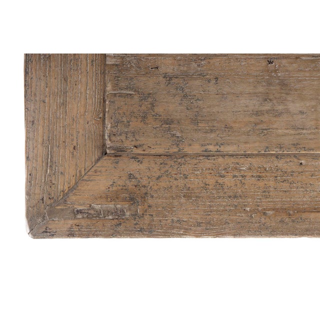 Sand Late 20th Century Transitional Reclaimed Elm Coffee Table For Sale - Image 8 of 8