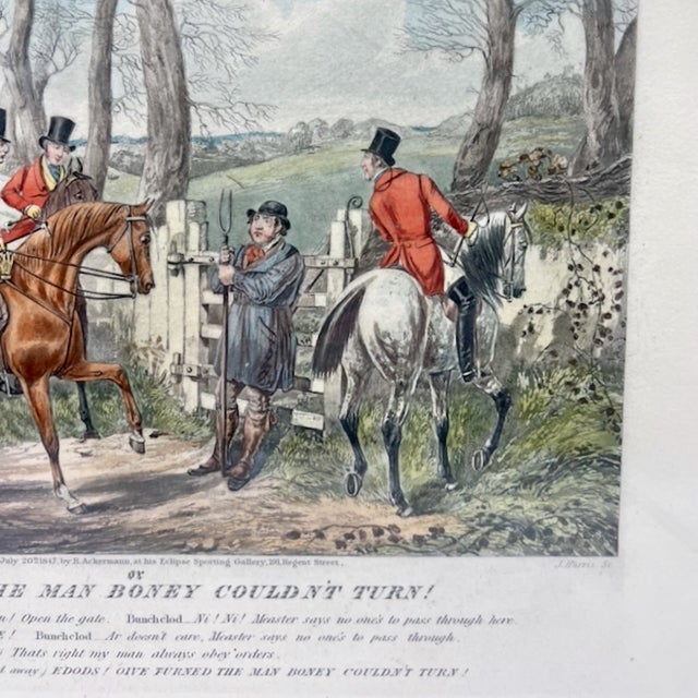 Paper Henry Alken, Horse Engraving, 1847, Etching, Framed For Sale - Image 7 of 12