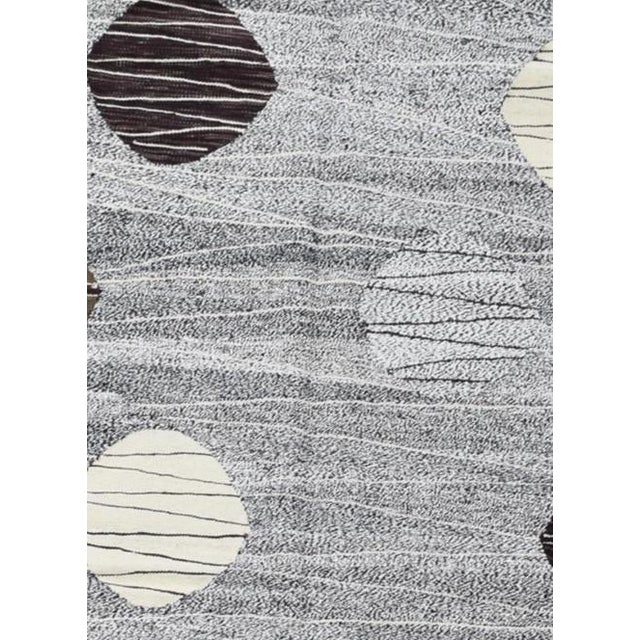 A beautiful hand-knotted kilim made of 75% wool & 25% cotton, dyed with all natural dyes made from vegetable pigments. The...