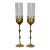 Brass and Glass Hurricane Candles Holders by Bijørn Wiinblad For Sale