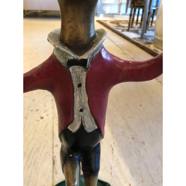 1950s 1950s Vintage Painted Bronze Frog Candleholders - a Pair For Sale - Image 5 of 11