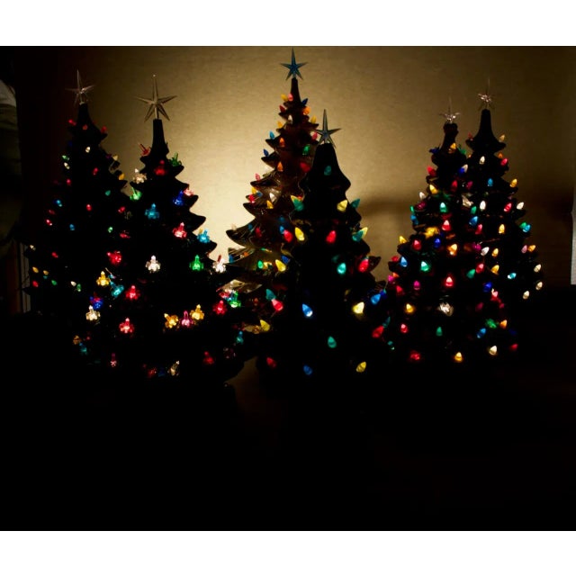 1970s Vintage Ceramic Illuminated Christmas Tree For Sale - Image 5 of 13