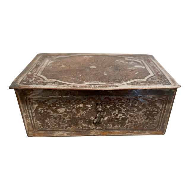 Early 20th Century Silver-Plated Metal Casket from WMF, Germany, 1890s For Sale