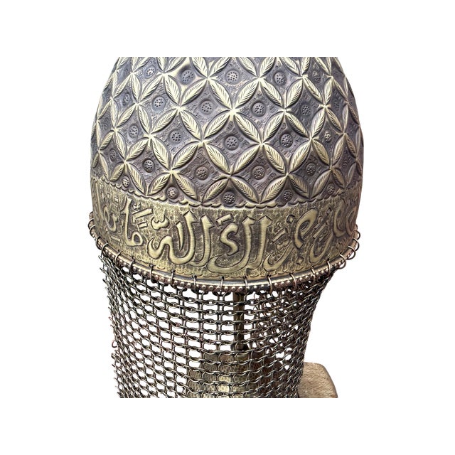 Hand-Chased Ottoman Helmet For Sale In Los Angeles - Image 6 of 13