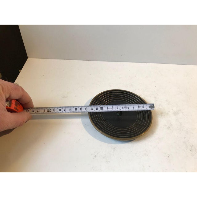 Metal Art Deco Bronze Church Candleholder, 1930s For Sale - Image 7 of 10