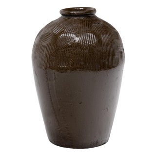 Chinese Ridged Wine Jar, C. 1900 For Sale