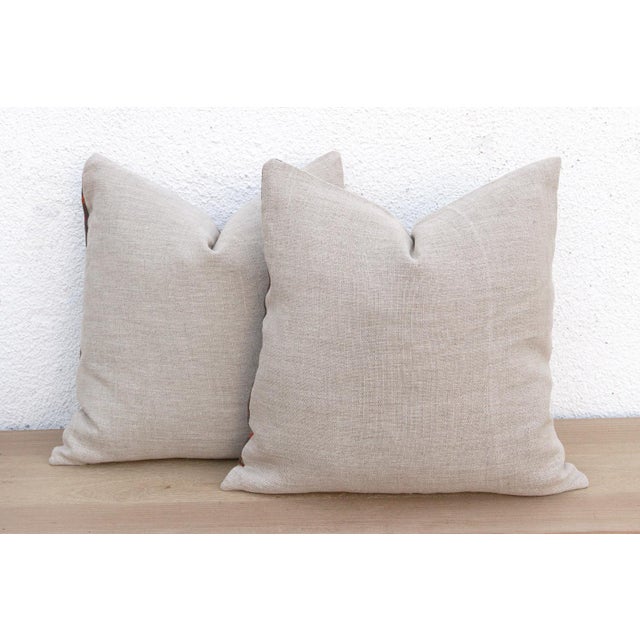 Obsidian Bloom, Set of 2 Antique Phulkari Pillow Covers For Sale In Los Angeles - Image 6 of 7