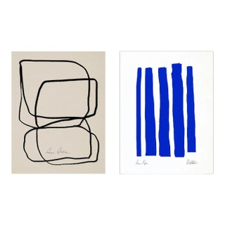 Contemporary Minimalist Abstract Giclee Prints - a Pair For Sale
