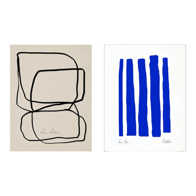 Contemporary Minimalist Abstract Giclee Prints - a Pair For Sale
