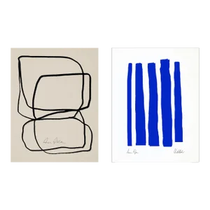 Contemporary Minimalist Abstract Giclee Prints - a Pair